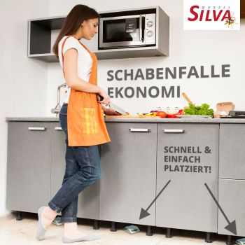 SILVA Schabenfalle-Ekonomi 3er Sparpaket - sichere & effektive Monitoring Klebefalle von Silva
