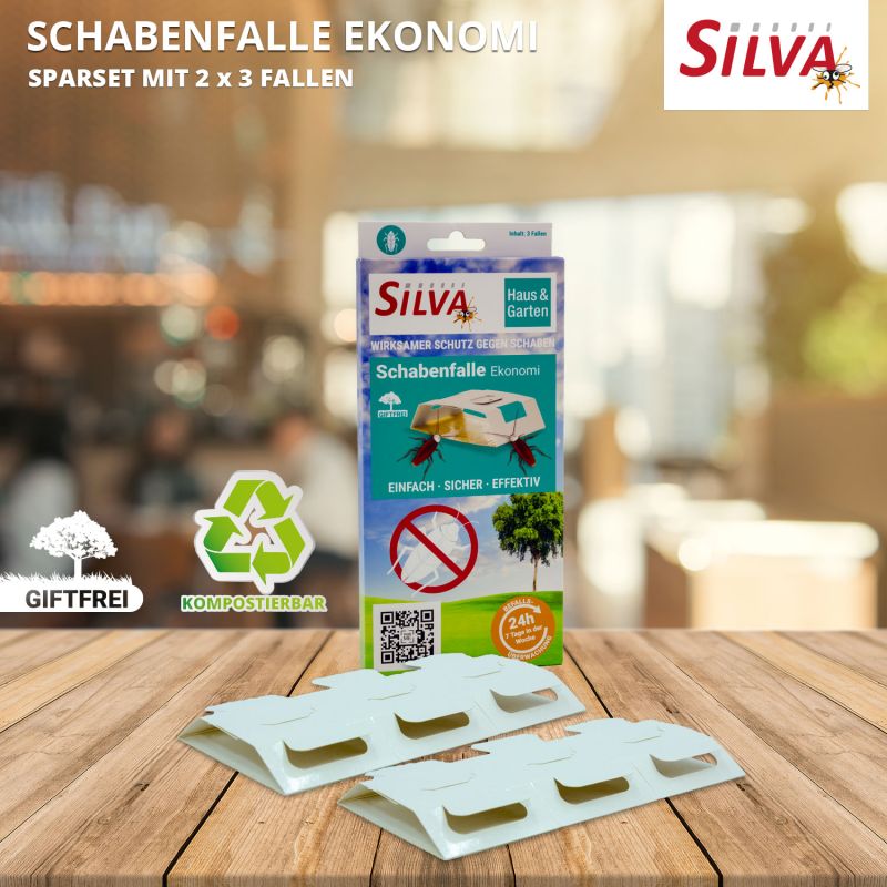 Schabenfalle Ekonomi - 6er Startpaket - sichere & effektive Monitoring Klebefalle von Silva