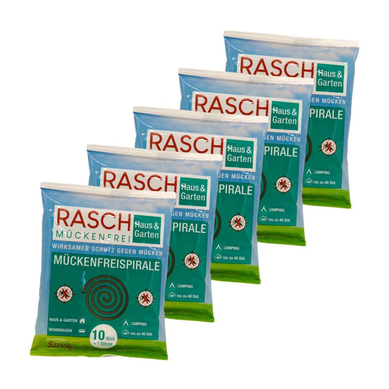 Rasch® Mückenfreispirale- 2 x 10 Stück - Gegen Mücken im Außenbereich Spar-Set