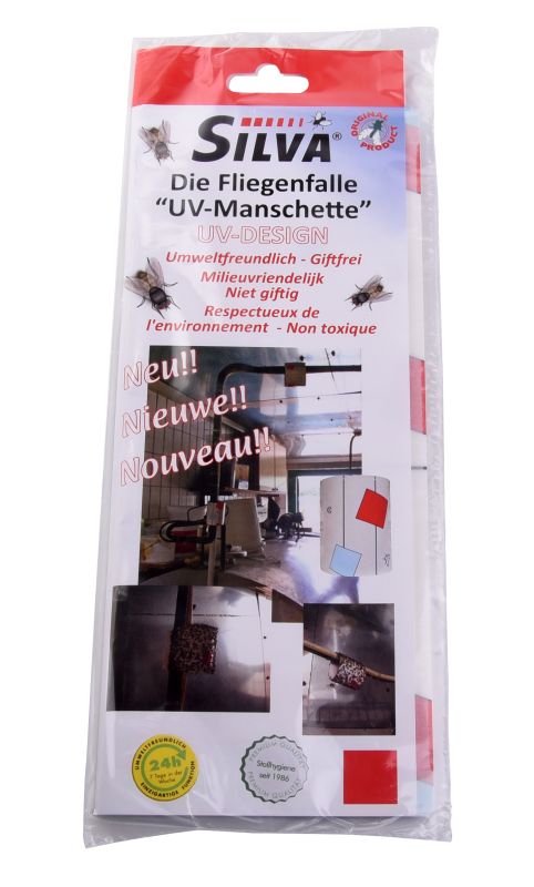 Fliegenfalle für Milchräume - UV-Manschette - 12 Bögen à 12 cm x 30 cm