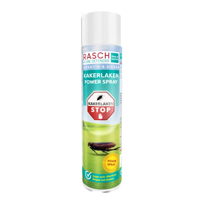 Rasch Home Defender - Kakerlaken Power Spray | Effektive, gezielte und sichere Bekämpfung von Kakerlaken | Kakerlakenspray für Wohnräume | 400 ml